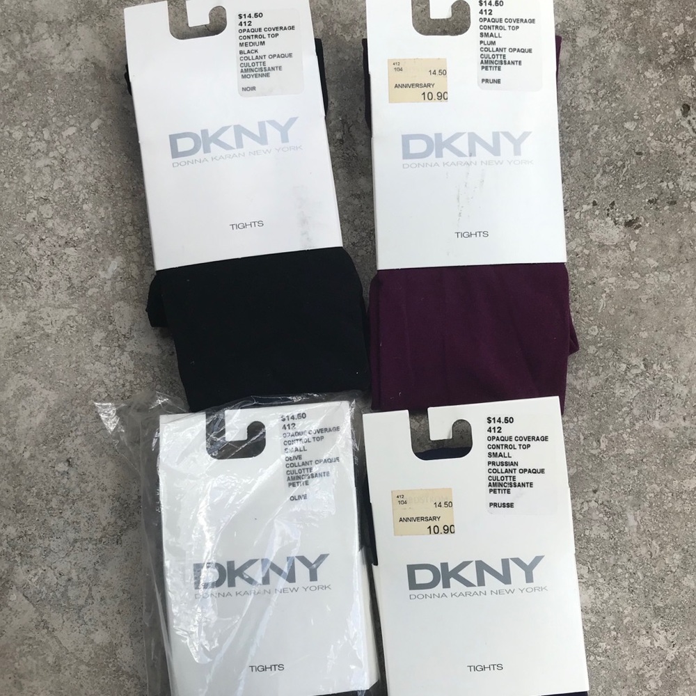 NWT 4 pair bundle DKNY opaque tights